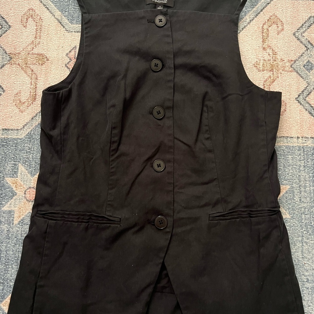 Black Button-Up Vest